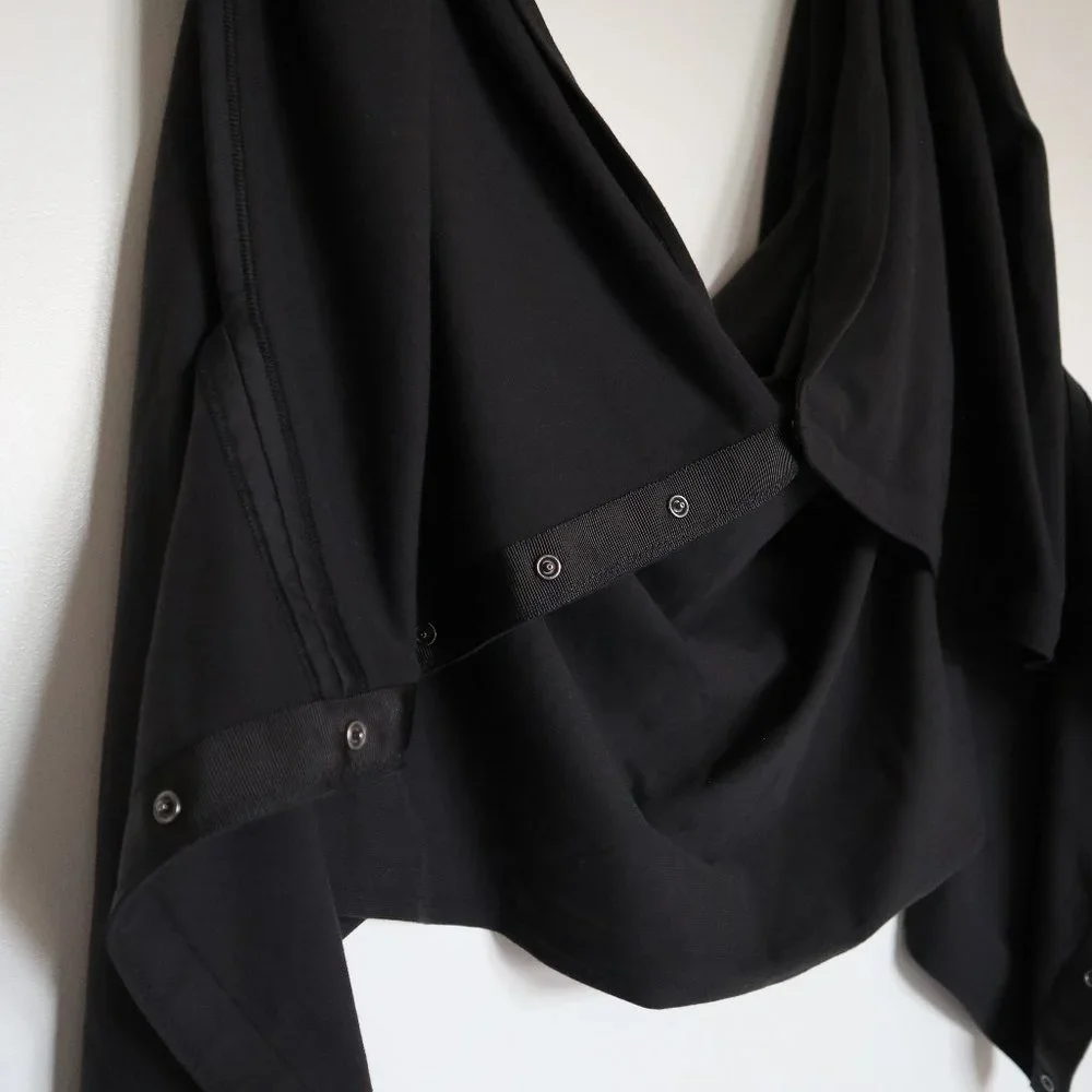 Lululemon Black Multi-Way Customizable Vinyasa Snap Scarf with Arm Holes - Picture 2 of 7